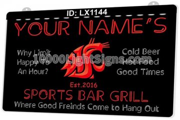 LX1144 Your Names WSC Washington State Cougars Sports Bar Grill Where Good Friends Come to Hang Out
