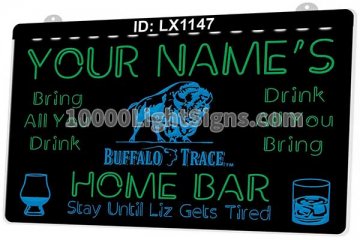 LX1147 Your Names Buffalo Trace Home Bar Stay Until Liz Gets Tired