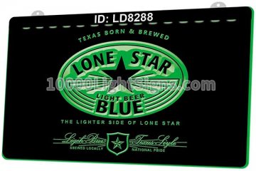 LD8288 Lone Star Blue Light Beer Bar