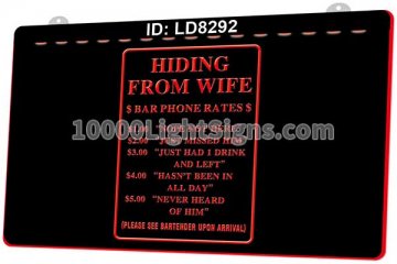 LD8292 Hiding From Wife Bar Phone Rates