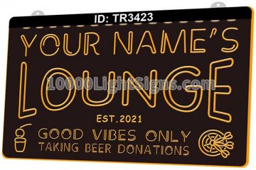 TR3423 Your Names Lounge Good Vibes Only Beer Bar