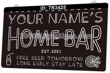 TR3425 Your Names Home Bar Free Beer Tomorrow