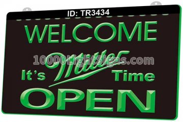TR3434 Welcome Its Miller Time Beer Open