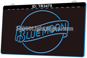TR3475 Blue Moon Beer Bar Pub Club