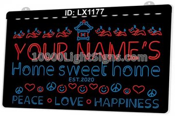 LX1177 Your Names Home Sweet Home Peace Love Happiness