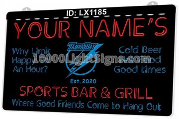 LX1185 Your Names Tampa Bay Lightning Sports Bar Grill