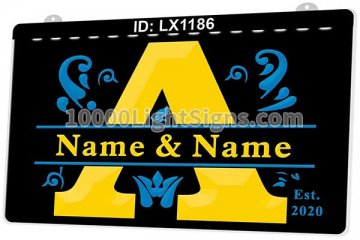 LX1186 Your Names A Couples Marry Commemorate