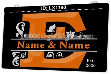 LX1190 Your Names E Couples Marry Commemorate