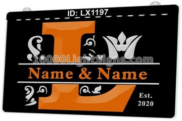 LX1197 Your Names L Couples Marry Commemorate