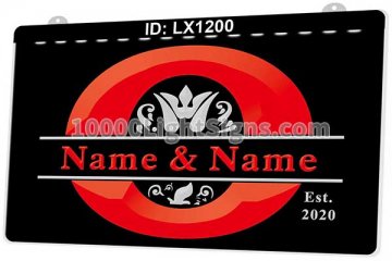 LX1200 Your Names O Couples Marry Commemorate