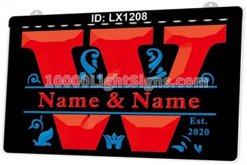 LX1208 Your Names W Couples Marry Commemorate