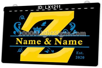 LX1211 Your Names Z Couples Marry Commemorate