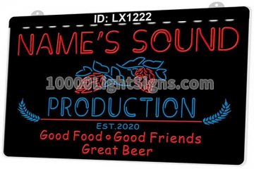 LX1222 Your Names Sound Production Good Food Friends Great Beer