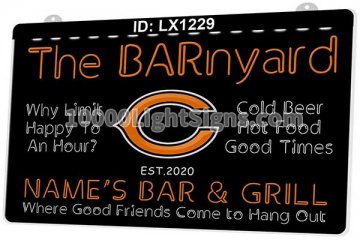 LX1229 Your Names The Barnyard Bar Grill