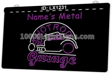 LX1231 Your Names Metal Hot Rod Garage Car