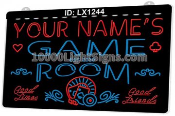 LX1244 Your Names Game Room Good Times Good Friends