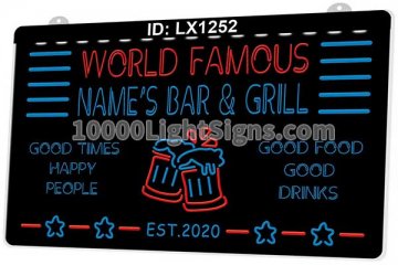 LX1252 Your Names World Famous Bar Grill