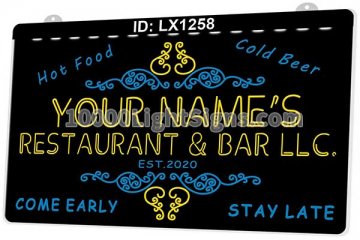 LX1258 Your Names Restaurant Bar Llc Come Early Stay Late