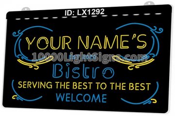 LX1292 Your Names Bistro Serving the Best to the Best Welcome