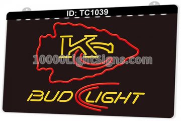 TC1039 Kansas City Chiefs Bud Light Beer Bar