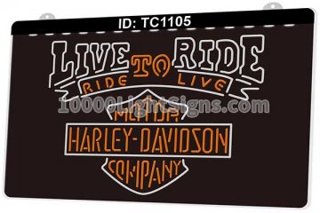 TC1105 Live To Ride Harley Davidson Motor Compahy