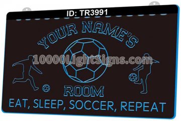 TR3991 Your Name's Room Eat Sleep Soccer Repeat