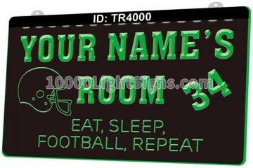 TR4000 Your Names Room Eat Sleep Football Repeat