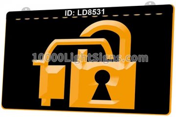 LD8531 Car Padlock Yellow Symbol Engine immobiliser