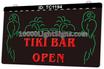 TC1194 Tiki Bar Open Parrot