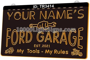 TR3414 Your Names Ford Garage My Tools Rules