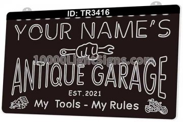 TR3416 Your Names Antique Garage My Tools Rules
