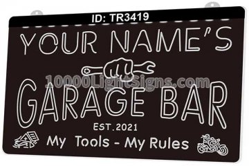 TR3419 Your Names Garage Bar My Tools Rules