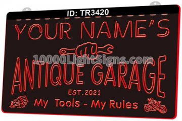 TR3420 Your Names Antique Garage My Tools Rules