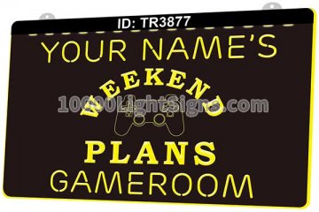 TR3877 Your Names Gameroom Weekend Plans