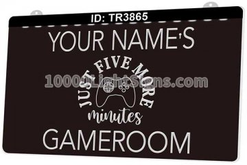 TR3865 Your Name Gameroom Just Five More Minutes