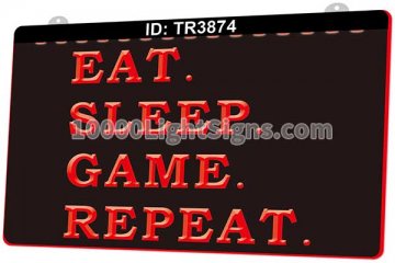 TR3874 Eat Sleep Game Repeat