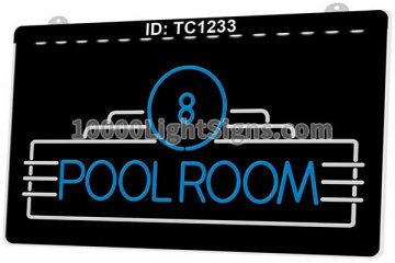 TC1233 Billiards Pool Room Open