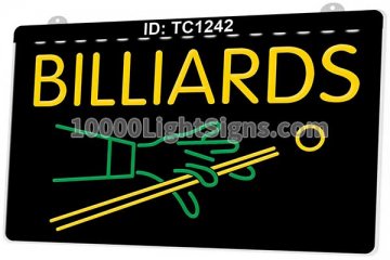 TC1242 Billiards Pool Room Open