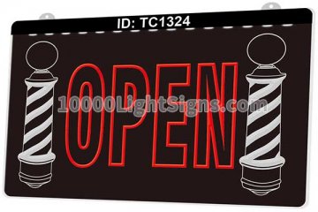 TC1324 Open Barber Poles Hair Cut Shop
