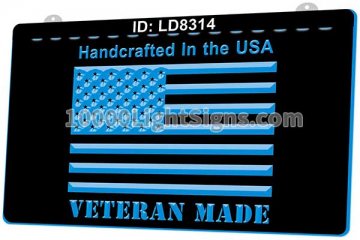 LD8314 Handcrafted in the Usa Veteran Made USA Flag