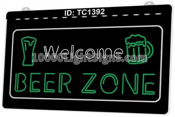 TC1392 Welcome Beer Zone Bar Pub