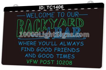 TC1406 Welcome to Our Backyard Bar