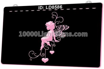 LD8586 Heart Cherub Love Angels Wings