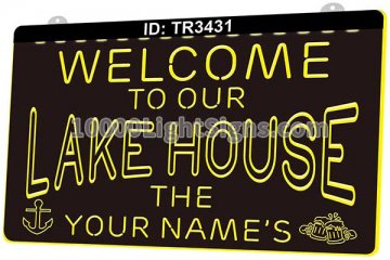 TR3431 Your Names Welcome to Our Lake House