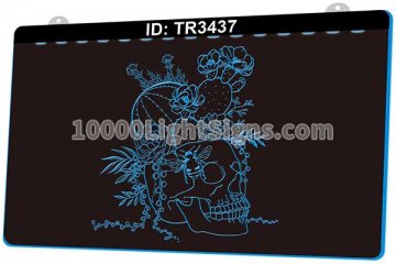 TR3437 Flower Skull Bee