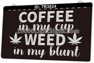 TR3824 Coffee in My Cup Blunt Cannabis Smoke