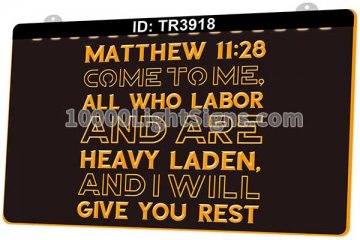 TR3918 Matthew Come To Me All Who Labor And Are Heavy Laden I Will Give You Rest