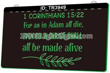 TR3949 For As In Adam all Die Even So In Christ Shall All Be Made Alive