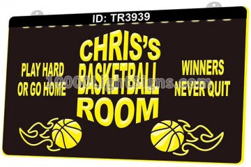 TR3939 Basketball Room Play Hard or Go Home Winners Never Quit