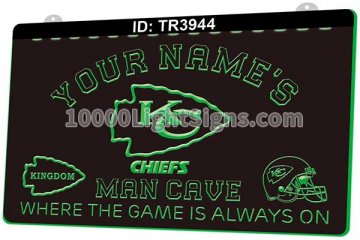 TR3944 Your Names Man Cave KC Chiefs Helmet